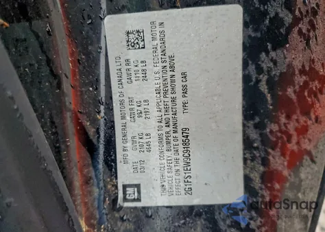 2012 Chevrolet Camaro Ss из США, поврежденный, VIN 2G1FS1EW9C9185479